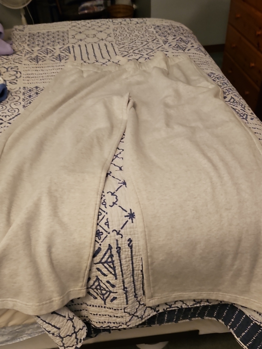 Roots Cream Wide-Leg Pants with Tie Waist